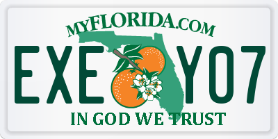 FL license plate EXEY07