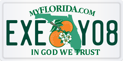 FL license plate EXEY08
