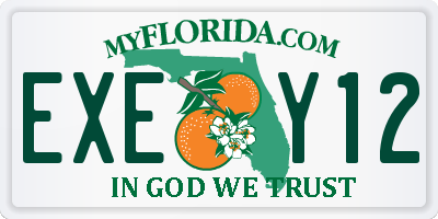 FL license plate EXEY12