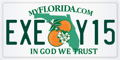 FL license plate EXEY15