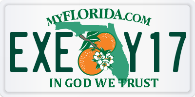 FL license plate EXEY17