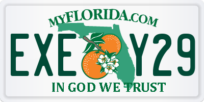 FL license plate EXEY29