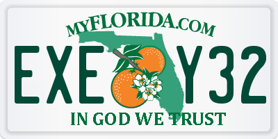 FL license plate EXEY32