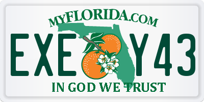 FL license plate EXEY43