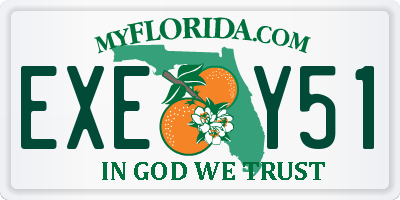 FL license plate EXEY51