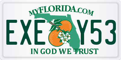 FL license plate EXEY53