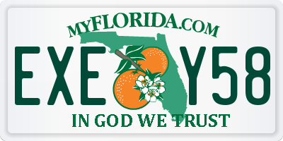 FL license plate EXEY58