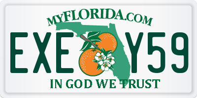 FL license plate EXEY59