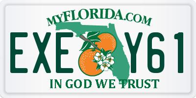 FL license plate EXEY61