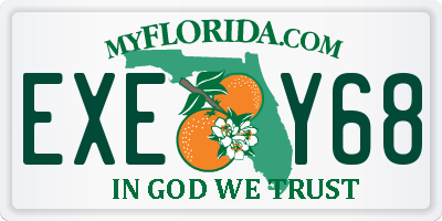 FL license plate EXEY68
