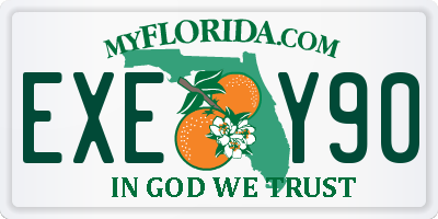 FL license plate EXEY90