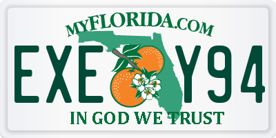 FL license plate EXEY94