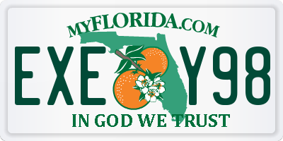 FL license plate EXEY98