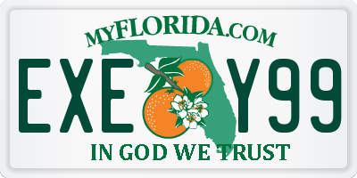 FL license plate EXEY99