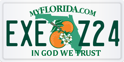 FL license plate EXEZ24