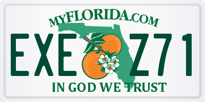 FL license plate EXEZ71
