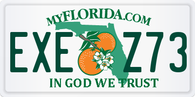 FL license plate EXEZ73