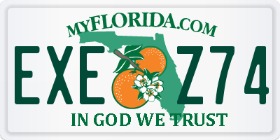 FL license plate EXEZ74
