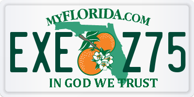 FL license plate EXEZ75