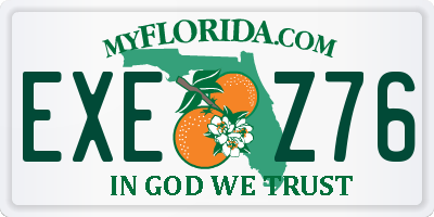 FL license plate EXEZ76