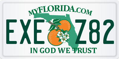 FL license plate EXEZ82