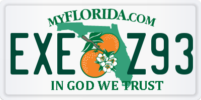 FL license plate EXEZ93