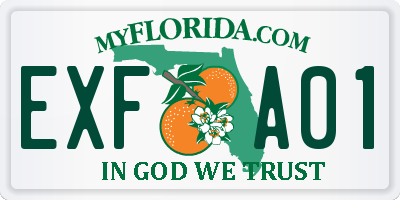 FL license plate EXFA01