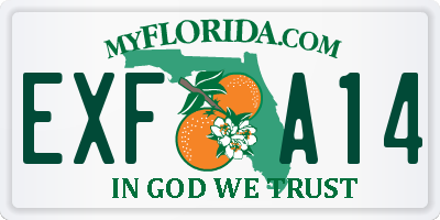 FL license plate EXFA14
