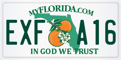 FL license plate EXFA16