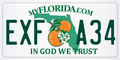 FL license plate EXFA34