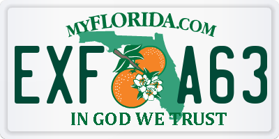 FL license plate EXFA63