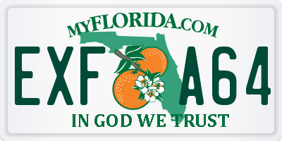 FL license plate EXFA64