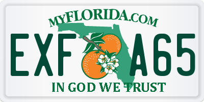 FL license plate EXFA65
