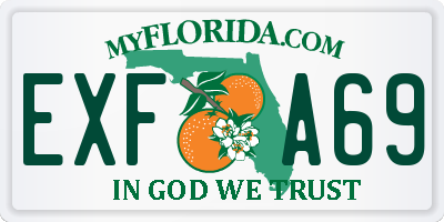 FL license plate EXFA69