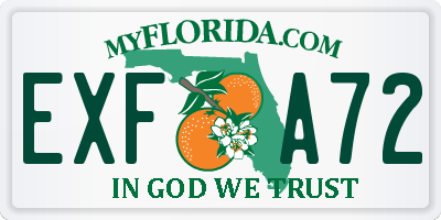 FL license plate EXFA72