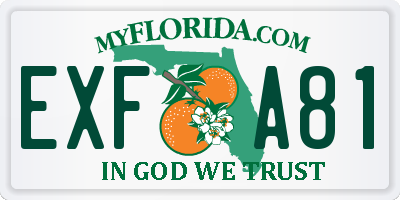 FL license plate EXFA81