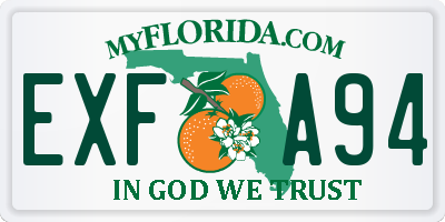 FL license plate EXFA94