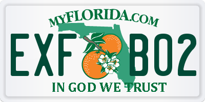 FL license plate EXFB02