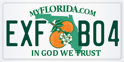 FL license plate EXFB04