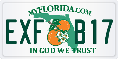 FL license plate EXFB17