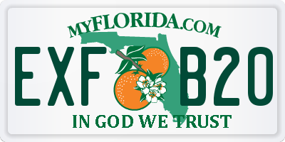 FL license plate EXFB20