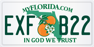 FL license plate EXFB22