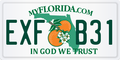 FL license plate EXFB31