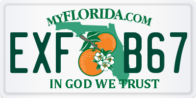 FL license plate EXFB67