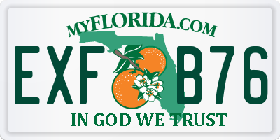 FL license plate EXFB76