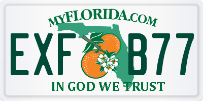 FL license plate EXFB77
