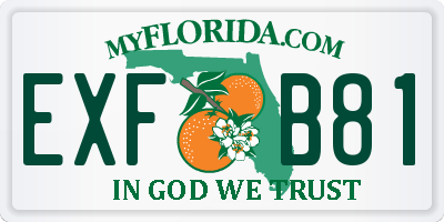 FL license plate EXFB81