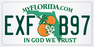 FL license plate EXFB97