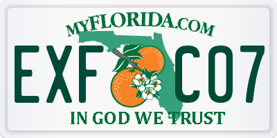 FL license plate EXFC07