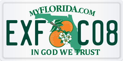 FL license plate EXFC08